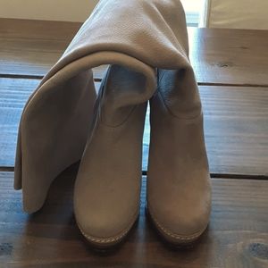 Cole Haan suede wedge pull-on boots